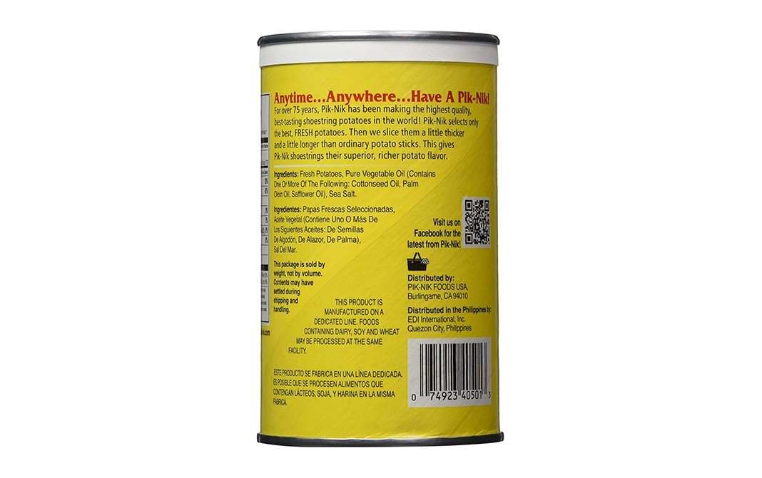 Pik-Nik Original Shoestring Potatoes    Tin  50 grams